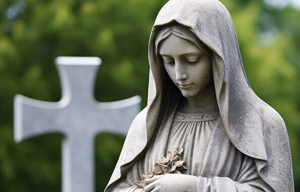 A Catholic headstone in a Sydney cemetery
