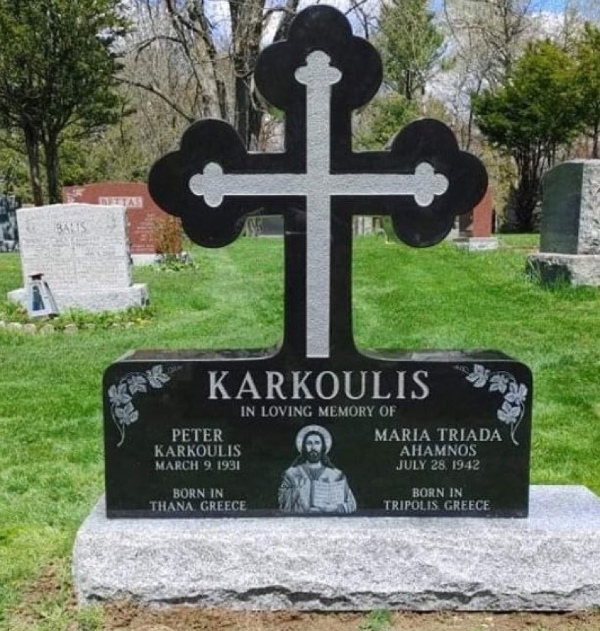 A Greek Orthodox headstone in a Sydney cemetery